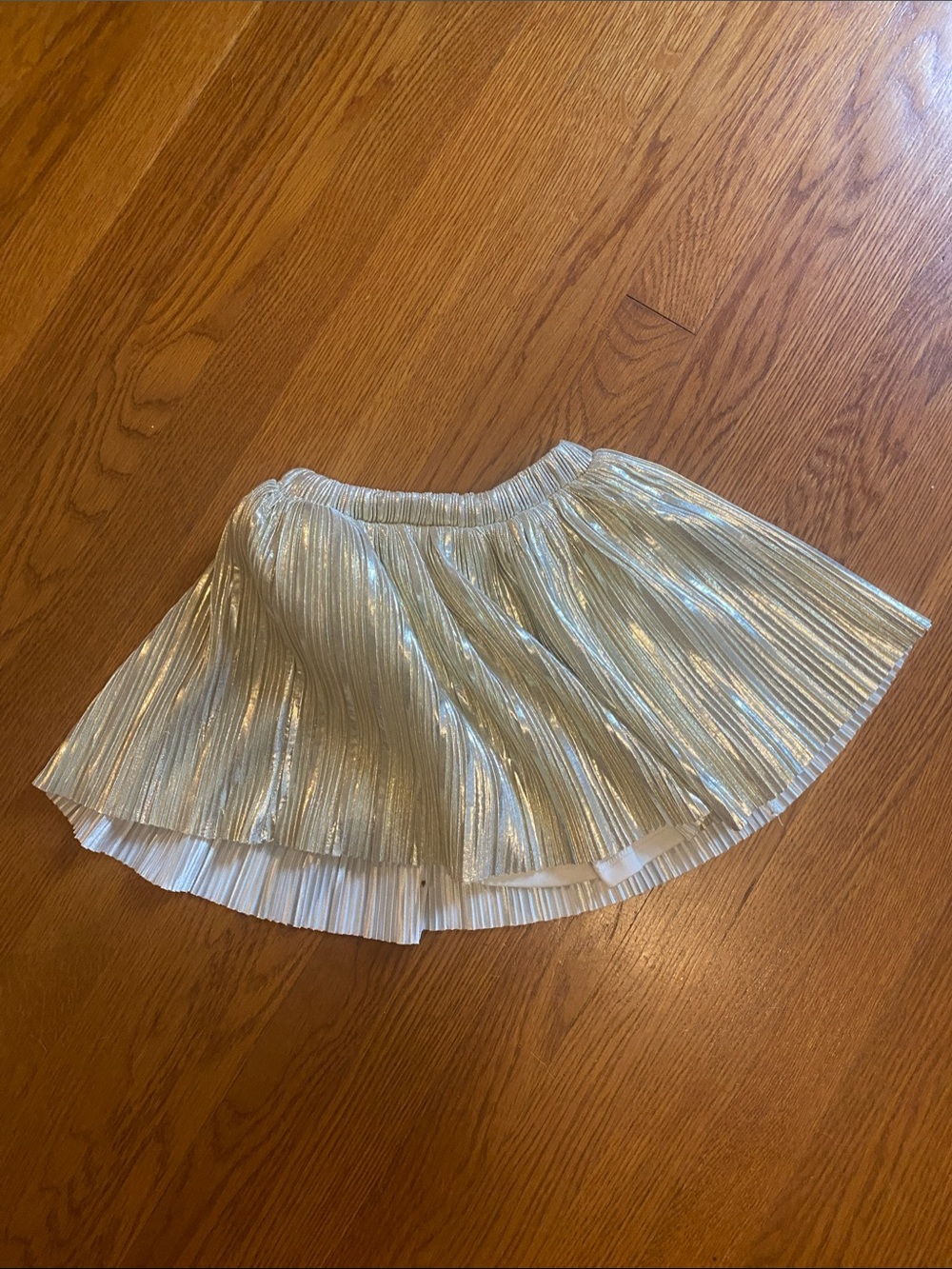 The Children's Place Shimmery Gold Pleated Skirt